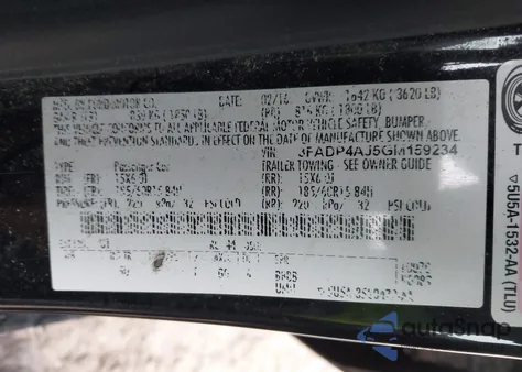 2016 Ford Fiesta S из США, поврежденный, VIN 3FADP4AJ5GM159234